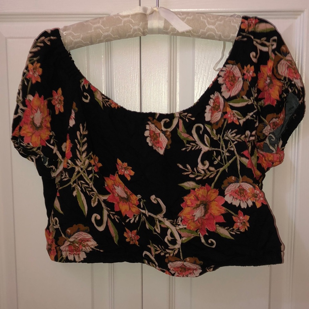 Floral off-the-shoulder top